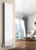 Reina Flat Double Designer Steel Modern Vertical Panelled Radiators - White
