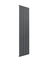 Reina Flat Single Designer Steel Modern Vertical Panelled Radiators - Anthracite