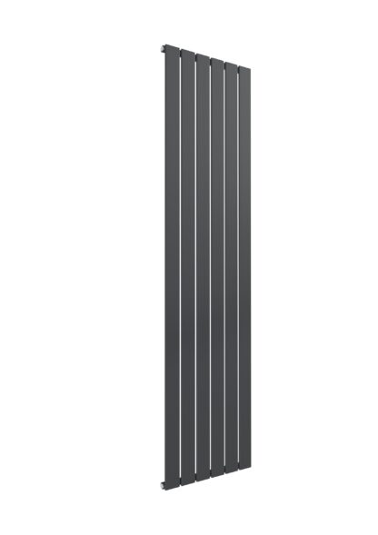 Reina Flat Single Designer Steel Modern Vertical Panelled Radiators - Anthracite