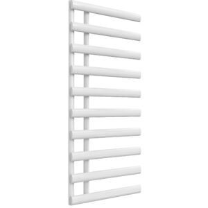 Reina Grace Steel Modern Bathroom Towel Rail and Radiator - White
