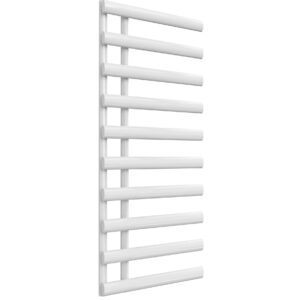 Reina Grace Steel Modern Bathroom Towel Rail and Radiator - White