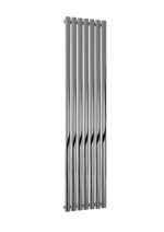 Reina Neva Single Vertical Designer Steel Modern Radiator - Chrome