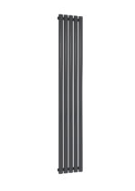Reina Neva Single Vertical Designer Steel Modern Radiator - Anthracite