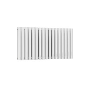 Reina Neva Double Horizontal Designer Steel Modern Radiator - White