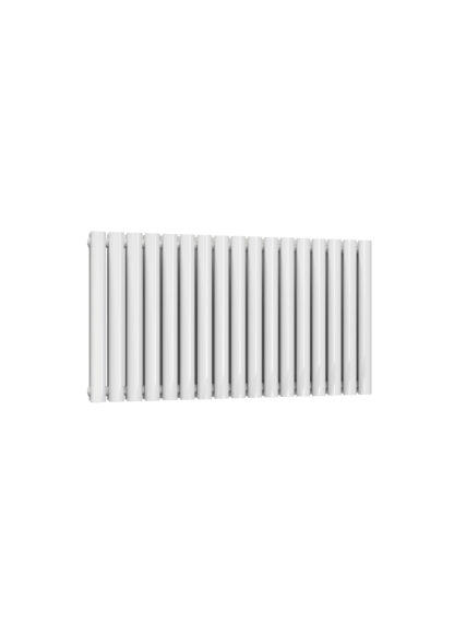 Reina Neva Double Horizontal Designer Steel Modern Radiator - White