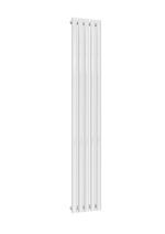 Reina Neva Single Vertical Designer Steel Modern Radiator - White