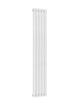 Reina Neva Single Vertical Designer Steel Modern Radiator - White