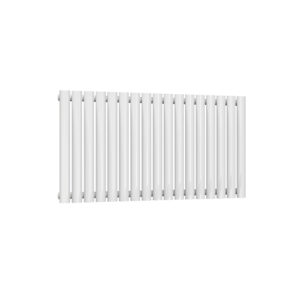 Reina Neva Single Horizontal Designer Steel Modern Radiator - White