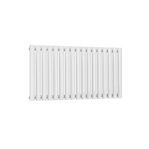 Reina Neva Single Horizontal Designer Steel Modern Radiator - White