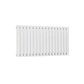 Reina Neva Single Horizontal Designer Steel Modern Radiator - White