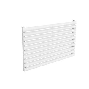 Reina Nevah Single Designer Steel Horizontal Radiator - White