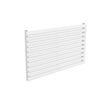 Reina Nevah Single Designer Steel Horizontal Radiator - White