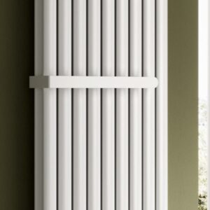 Reina Neval Vertical Bathroom Radiator Flat Towel Bar - White