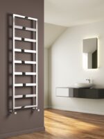 Reina Rezzo Steel Modern Vertical Bathroom Towel Rail and Radiator - Chrome