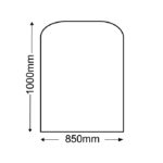 Medium Standard Honed Granite Hearth 840mm x 1000mm