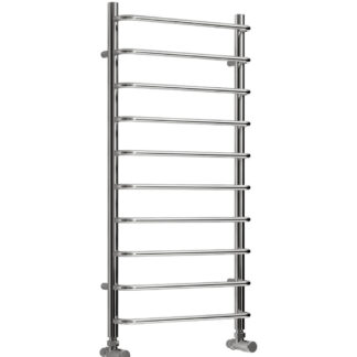 Reina Aliano Steel Modern Vertical Bathroom Towel Rail and Radiator - Chrome