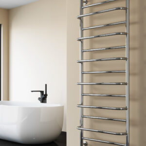 Reina Belbo Stainless Steel Modern Vertical Bathroom Towel Rail and Radiator - Polished