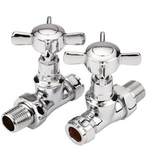Reina Bronte (Traditional) Straight Chrome Valves