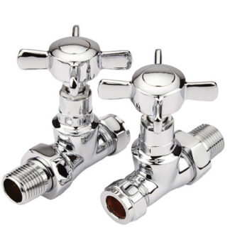 Reina Bronte (Traditional) Straight Chrome Valves