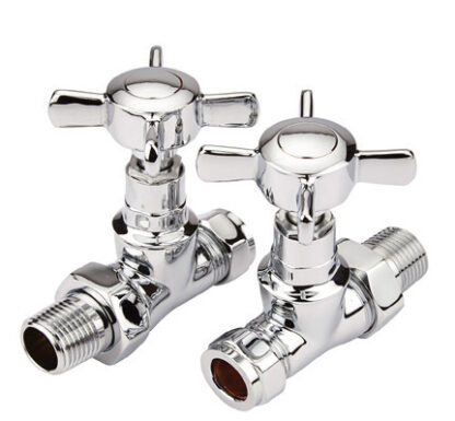 Reina Bronte (Traditional) Straight Chrome Valves