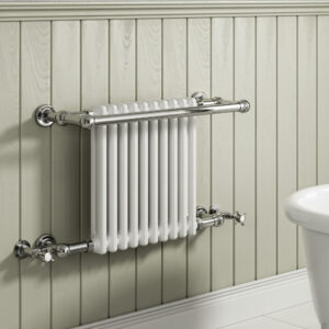 Reina Camden Steel Semi-Traditional Vertical Bathroom Towel Rail and Radiator