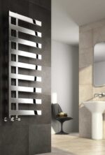 Reina Capelli Stainless Steel Vertical Bathroom Panelled Towel Rail and Radiator - Polished
