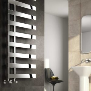 Reina Capelli Stainless Steel Vertical Bathroom Panelled Towel Rail and Radiator - Polished