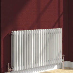 Reina Colona (3 columns) Designer Steel Traditional Horizontal Radiator - White