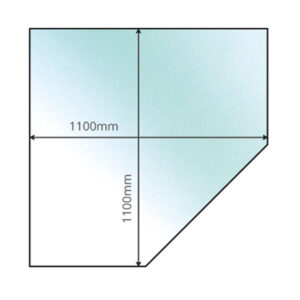 ETA MARCH - Corner Angle Glass Hearth - 12mm x 1100mm x 1100mm