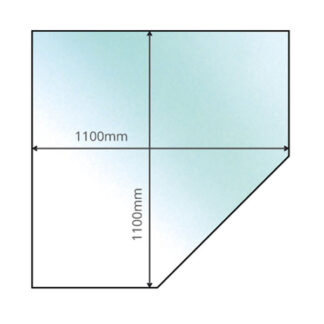 ETA MARCH - Corner Angle Glass Hearth - 12mm x 1100mm x 1100mm