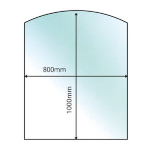 Curved Glass Hearth- 12mm x 1000mm x 800mm