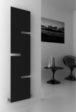 Reina Fiore Designer Steel Contemporary Vertical Flat Radiator - Anthracite