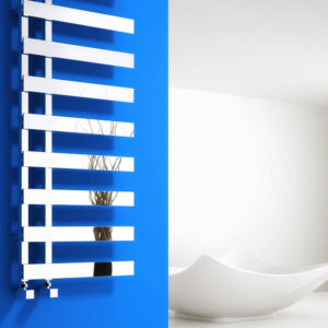 Reina Florina Steel Modern Vertical Bathroom Towel Rail and Radiator - Chrome