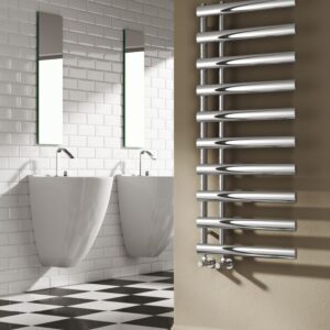 Reina Grace Steel Modern Bathroom Towel Rail and Radiator - Chrome