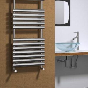 Reina Helin Stainless Steel Modern Vertical Bathroom Towel Rail and Radiator - Polished