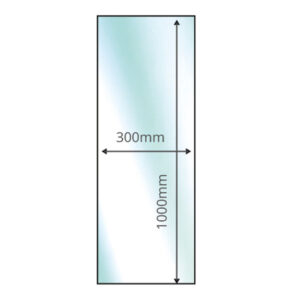 Insert Glass Hearth - 12mm x 1000mm x 300mm