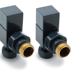 Reina Loge Anthracite Angled Valves