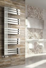 Reina Lovere Stainless Steel Vertical Bathroom Panelled Towel Rail and Radiator - Polished