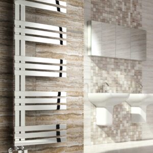 Reina Lovere Stainless Steel Vertical Bathroom Panelled Towel Rail and Radiator - Polished