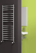 Reina Luna Stainless Steel Modern Vertical Bathroom Towel Rail and Radiator - Polished