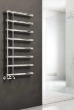 Reina Matera Steel Modern Vertical Bathroom Towel Rail and Radiator - Chrome