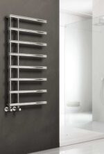 Reina Matera Steel Modern Vertical Bathroom Towel Rail and Radiator - Chrome
