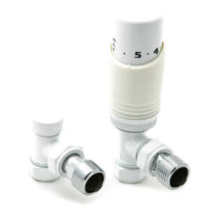 Reina Modal Trv - White Angled Valves With Lockshield