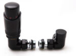 Reina Modal Trv - Black Corner Valves With Lockshield