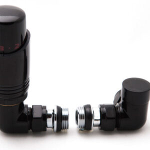 Reina Modal Trv - Black Corner Valves With Lockshield