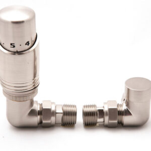Reina Modal Trv - Brushed Corner Valves With Lockshield