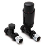 Reina Modal Trv - Black Straight Valves With Lockshield