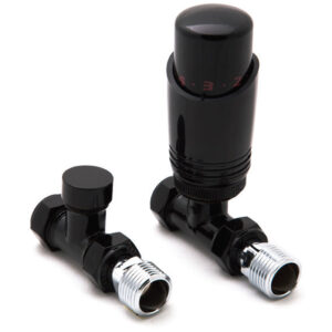 Reina Modal Trv - Black Straight Valves With Lockshield
