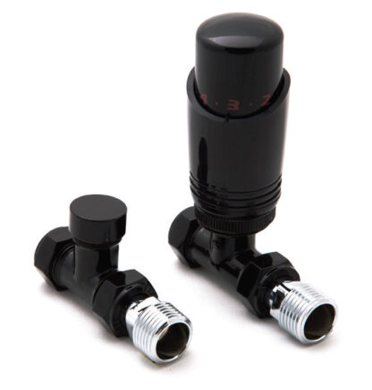 Reina Modal Trv - Black Straight Valves With Lockshield
