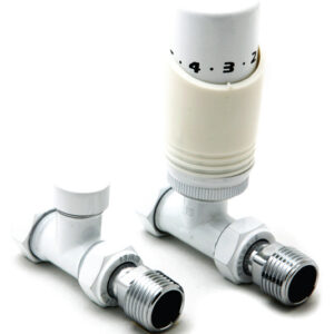 Reina Modal Trv - White Straight Valves With Lockshield